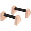 Yunmeryker 2 Pezzi Maniglie per Flessioni Parallele Basse Attrezzatura per Ginnastica Supporti per Verticali in Legno Lucido Adatto per Allenamenti di, 25 Cm