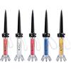 Deskium 5 tee da golf, attacco rapido, 90 mm di lunghezza, supporti per palline in polimero con albero flessibile e corda anti-perdita, base a artiglio stabile per tiro dritto, aiuto per l'allenamento