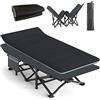 ATORPOK SHOP Letto da campeggio pieghevole, letto pieghevole per gli ospiti fino a 200 kg, portatile con borsa, sdraio da viaggio comoda