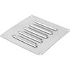 Operitacx Presa d'Aria Marina Quadrata 120X120 in Acciaio Inox Griglia di Ventilazione per Yacht e Piastra di Ventilazione della Cabina, per Climatizzatore Barca e Sfiato Esterno