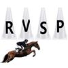 Générique Coni Dressage con Lettere | Marcatori per Competizioni Di Dressage - Attrezzature Per Allenamento Equin con Coni Sportivi E Lettere per Eventi Equestri