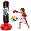 MeYuxg Sacco da Boxe per Bambini,160cm Gonfiabile Sacco da Boxe da Terra con Pompa a Pedale,Punching Ball Bambini Regalo per Ragazzi e Ragazze per Kickboxing,Taekwondo,Allenamento MMA(Nero)
