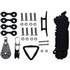 Generico Kayak Trolley Kit | Kayak Stability Heavy Duty Screws Hook Set | Ring Pad Eyes, Rope Cleat Carabiner System, 30 Feet Paracord, | for Ķayak Canoe Boat Outdoor Hiking Camping Fishing River Use
