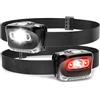 Buxuaaaa 2 Pz di Pesca Notturna Potente Torcia Testa Lampada Impermeabile Campeggio Portatile LED Fari per la Corsa Notturna Ciclismo Portatile