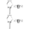 Zymothrix 2 Pezzi di Morsetto per Forcella, Staffa Laterale in Acciaio Inox per Forcella Remo con Foro da 12 mm, Installazione Senza Trapano, Adatta a Kayak, Canoa, Barca, Yacht e gommone