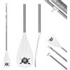 FunWater Paddle SUP - Stand Up Paddle regolabile 3 pezzi galleggiante in lega portatile paddle - leggero e galleggiante remi - durevole e ripiegabile - imbottitura efficiente, bianco