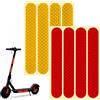 TLDBATICE 8 Pezzi Adesivi Scooter per Monopattino Elettrico Ninebot G30 Max, Resistenti Strisce Catarifrangenti Adesive in PVC, Accessori Monopattino Elettrico Impermeabile, Rosso Giallo