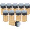 RNXRZANK 10 Pezzi Ricambio Punta Stecca Biliardo Ferrule Ottone Materiale Rame Finta Pelle Utilizzato per Riparazione Giocatori Interni Snooker Adulti