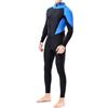 Vibsky Muta da uomo con cappuccio da 1,5 mm, ad asciugatura rapida, in nylon e spandex, con cerniera frontale e polsini con coulisse, per surf, nuoto, snorkeling, nero e blu