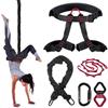 DASKING Set attrezzatura fitness bungee aereo aggiornato, imbracatura e corda elastici regolabili per allenamento a casa, gravity yoga, bungee dance, kit corda volante
