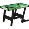 SPORTNOW Tavolo da Biliardo Pieghevole con Accessori, Stecche da Biliardo, Palle, Triangolo e Spazzola, Tavolo Biliardo Professionale per Adulti, 104x55.5x68 cm