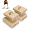 Gorletic Canes BASIC — Blocchi di bilanciamento Handbalance in legno di faggio (14 cm Altezza) con basi antiscivolo - Handstand Blocks (base rotonda)