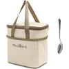 APOMOONS 9L Borsa Frigo Piccola da Viaggio con 1 Cucchiaio,Borsas Termica Portatile Borsa Pranzo Isolata Pieghevole Borsas Isolata con Grande Capacità Impermeabile per Lavoro, Picnic, Scuola, Viaggio