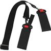 INOOMP Cinturino da Sci Regolabile in Nylon Nero Funzione di Trasporto Confortevole per Fissaggio e Protezione di Sci e Snowboard