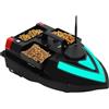 juunyeer Barca da pesca GPS con 100 punti di posizionamento, 500 m di autonomia, con ritorno automatico e funzione di crociera, 3 contenitori per il mangime, batteria da 5200 mAh, borsa per il trasporto