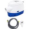UBJQWQXM Pompa Elettrica, Pompa Subacquea Marina Portatile 12 V, Parti, Stivali, Paracadute, Pompa dell'Acqua per Barca, Serbatoio dell'Acqua, G1200