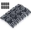 GOOHOCHY Chiusura per Occhialini Nuoto 4 Pezzi in Plastico Nero Resistente All'usura, Clip Eleganti per Occhiali Piscina Adatte a Fasce da 10-13mm, Perfette per Vacanze Estive