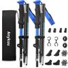 Anykuu Bastoncini da Trekking Bastoni Trekking 2 Pezzi Pieghevoli 110-130cm, Bastone da Trekking in 7075 Alluminio, Nordic Walking Bastoncini con manico in Eva per Montagna Escursioni e Sci