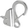 Deskium Gancio di ancoraggio per barca in acciaio inossidabile, 5/8 Quick Rope Threading, gancio scorrevole con blocco a un pulsante, gancio a molla regolabile in lunghezza, accessori hardware marini
