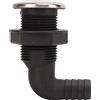 Chrees Connettore a gomito da 1,9 cm, in nylon, nero, accessori per yacht, auto da circo, camper, camion, trattori