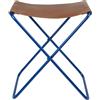 BROSTE COPENHAGEN - Sgabello pieghevole Nola - Blu - Pelle bovina