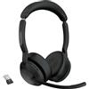 Jabra evolve2 55 auricolare wireless a padiglione ufficio bluetooth base di ricarica nero