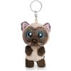 NICI Glubschis, Selma 63020 - Portachiavi con Peluche a Forma di Gatto Siamese, da attaccare allo Zaino o alla Borsa, per Grandi e piccini, 9 cm, Beige