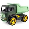 Lena - Camion ribaltabile gigante GIGA Truck in titanio, ca. 51 cm, grande veicolo da costruzione, per bambini dai 3 anni, con cavità ribaltabile, 2149, verde