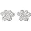 Depesche 13914.004 - Orecchini a perno in argento, con motivo zampe e brillantini, idea regalo
