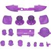 MENDUNER Kit Completo di Pulsanti di Attivazione per Controller Series X/S - Set di Pulsanti di Ricambio Multicolore, Kit Mod ABS con D-Pad, ABXY, Paraurti e Trigger (Viola trasparente)
