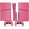Generic Adesivo per console per Sony PS5 Slim Console Disk Edition e controller, Host Center Decalcomania Adesivo Pellicola Protettiva Antigraffio (Rosa)