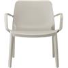 Scab Design Sedia Modello Ginevra Lounge in tecnopolimero Set 2Pezzi - Disponibile in 3 Colori - per Interni ED Esterni (Tortora)
