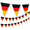 TK Gruppe Timo Klingler Ghirlanda XXL con bandierine in Germania, colore nero, rosso, giallo (oro) come decorazione per tifosi, decorazione per feste per campionati mondiali di calcio 2026 (25 metri)