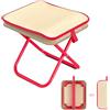 MEISHANG Sgabello Pieghevole Portatile,Camping Stools,Sgabello Portatile,Sedia Pieghevole Campeggio Struttura in Acciaio al Carbonio ad Alta Durezza,Adatto per l'outdoor, i Viaggi (Rosa/1)