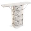 Versa 21160021 Mobile Cassettiera con 4 cestini da stiro Basic, Legno, 85 x 30 x 110 cm