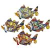 SICILIA BEDDA CAPACI Pesce in Ceramica di Caltagirone Decorato a Mano - Misura Grande cm 21x15 - Un Soggetto del Colore a Scelta - Blue
