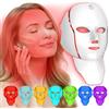 XQZMD Maschera per terapia della luce a LED per viso e collo, maschera per terapia della luce del viso, dispositivo fotonico per ringiovanimento della pelle, anti-invecchiamento, bellezza del viso, anti
