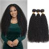NICMISS Human Hair Bundles Kinky Curly Bundle Double Weft 20 22 24 inch 210g