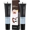 Grgowe 2PC Crema Sopracciglia Peel Off, Tattoo EyebrowCream per Sopracciglia di Colore Semi-permanente, Tinta Impermeabile per Sopracciglia, Trucco Impermeabile a Lunga Durata (Dark Brown)