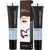 Grgowe 2PC Crema Sopracciglia Peel Off, Tattoo EyebrowCream per Sopracciglia di Colore Semi-permanente, Tinta Impermeabile per Sopracciglia, Trucco Impermeabile a Lunga Durata (Light Brown)