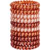 JessLab Elastici Spirale per Capelli, 10 Pezzi Senza per Tracce in Plastica per Coda di Cavallo, Accessorio per Ragazze e Donne, Colori Assortiti (#46)