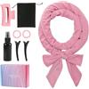 GUIGA Bigodino Senza Calore per Boccoli, Set Di Bigodini Antiscivolo, Fascia Morbida Curler Arricciacapelli, Crea bellissimi ricci senza danneggiare i tuoi capelli, Adatto a Capelli Corti/Medi/Lunghi,Rosa