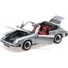 Minichamps Porsche 911 Carrera 3.2 Cabriolet Grey Metallic 1983 - Scala 1/18 - Auto in Miniatura da Collezione - Metallo