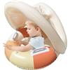Generico Salvagente Neonato, Ciambella Galleggiante Con Parasole UV, Galleggianti Gonfiabili, Galleggiante Gonfiabile Per Piscina Con Tettuccio Parasole Per Nuoto, Ciambella Babyes Per Piscina Spiaggia