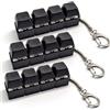 Steemjoey 3 Pezzi Tastiera Fidget Toys, Portachiavi Pulsante Antistress Giocattolo, Keyboard Clicker Nero, Decompressione Silenzioso Alleviare lo Stress per Adulti e Bambini Regalo Natale Compleanno