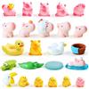 PyrrlicToy Figure di Capibara, Capibara Figures Model, Rosa Mini Capybara Animali Decorazione Ornamentale, Per Bambini Festa di Compleanno, Desktop Decorazione Ornamenti Collezione Regali - 24 Pcs