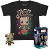 Funko Pocket Pop!& Tee: Guardians Of The Galaxy - Holiday Groot - Medium - Marvel Comics - Fumetti Marvel - T-Shirt, Maglietta Vestiti a Maniche Corte con Minifigure in Vinile da Collezione Uomini