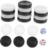 BESPORTBLE Set 1 Gioco da Tavolo del Backgammon in Plastica Neri, Pedine Rotonde Leggere e Facili da Trasportare per Ragazzo Ragazza e Appassionati