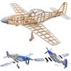 Your Day Mate Kit aeroplano P-51 D Mustang Slow Flyer, scala 1:30, apertura alare 400 mm, kit aeroplano RC, aeroplano in legno da costruire, componenti in legno di balsa tagliati al laser, 400 x 360 x 122 mm