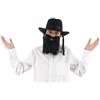 I LOVE FANCY DRESS LTD ILOVEFANCYDRESS Coniglio ebraico Cappello + Barba + Occhiali Set di Costumi ortodossi - Black Hat Ricci basette e Barba Lunga